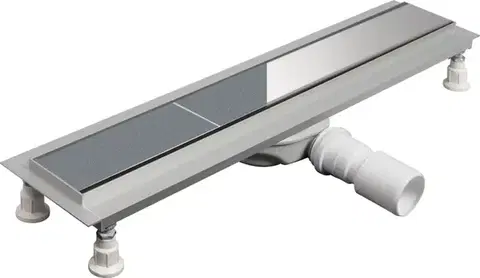 DEANTE Odtokový žlab Neo, chrom, podlahový, 60 cm oboustranný KNS_006D