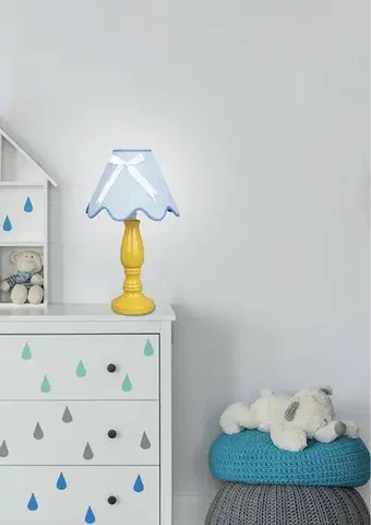 Stolní lampa Lola žlutá a modrá