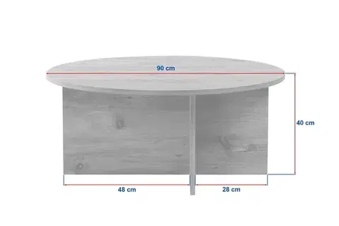 Konferenční stolek Soleil - Travertine