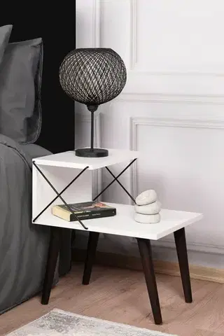 Noční stolek Cross - White
