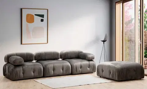 Hanah Home Taburet BUBBLE šedý
