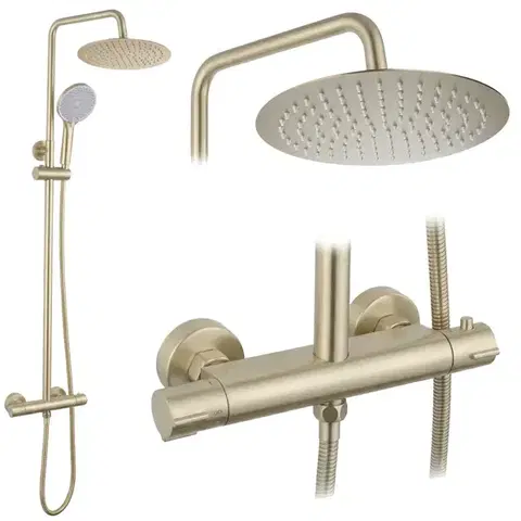 REA Sprchová sada bez výtoku s termostatem Lungo Gold Brush REA-P6730