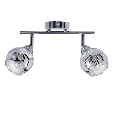 Stropní lampa Virginia s chromovým páskem, e14, zrcadlové stínidlo