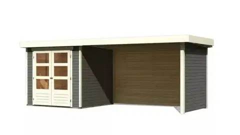 Dřevěný zahradní domek ASKOLA 2 s přístavkem 280 Lanitplast