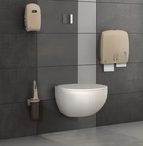 SAPHO SKIN WC štětka závěsná, ABS, písková A92901SD
