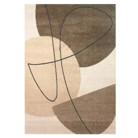 Spoltex, Kusový koberec Achat 550 Dark beige, 120x170, hnědá, obývací pokoj