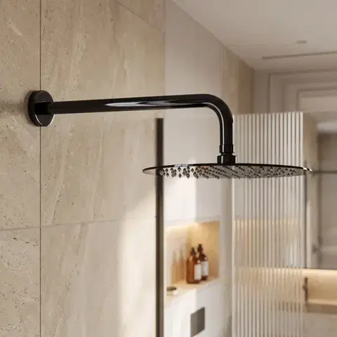 REA Podomítková sprchová sada Lungo Black Metallic + BOX REA-P4420