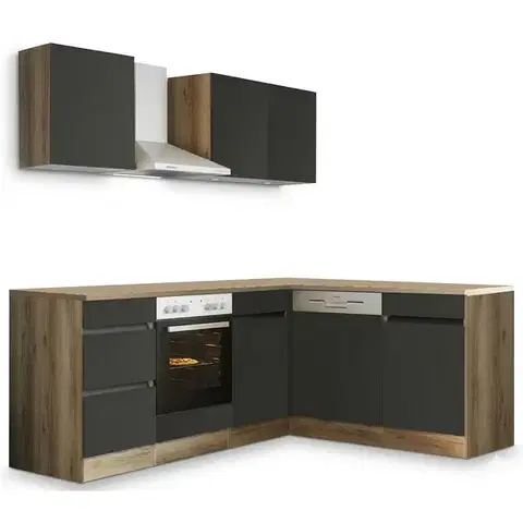 Kasvo TRIXY kuchyňská linka 230x170 (K25) antracit