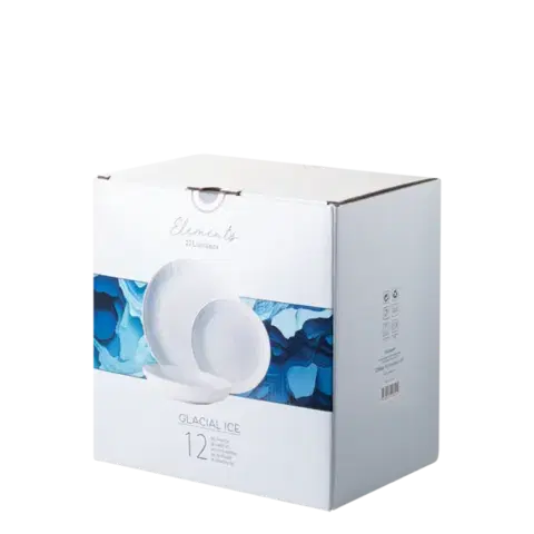 Set talířů 12 ks — Elements Glacial Ice - 493195