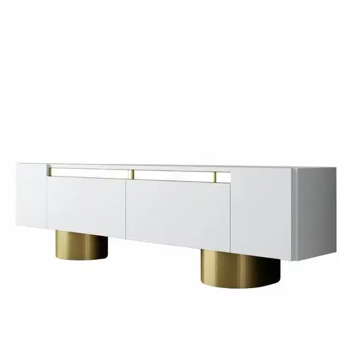 Televizní stolek Bohem White and Gold