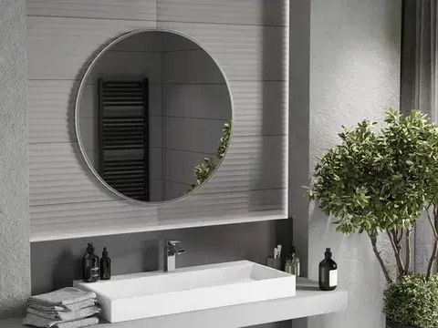 MEXEN Loft zrcadlo 90, nerezový rám 9850-090-090-000-10