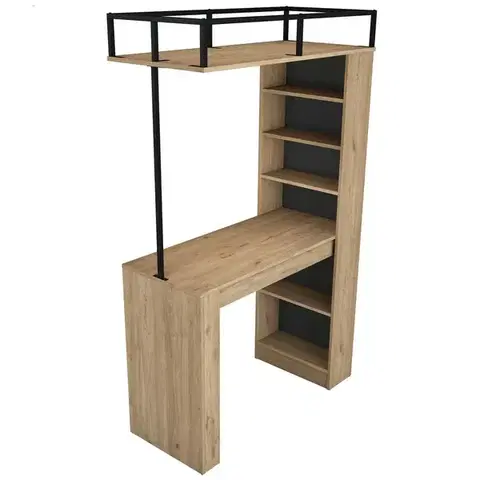Barový stůl stůl Jany Walnut and Black