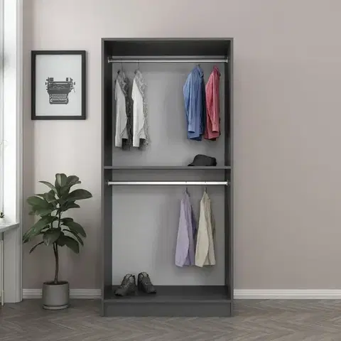 Šatní skříň Kale Plus Membrane Anthracite - 210
