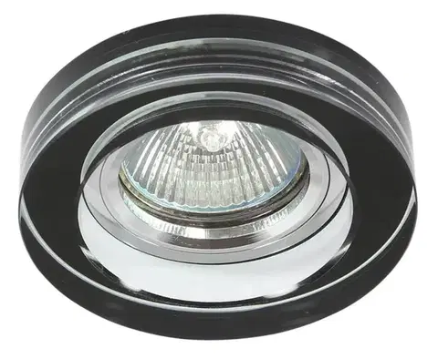 Stropní svítidlo černé kulaté sklo MR16 50W SS-31