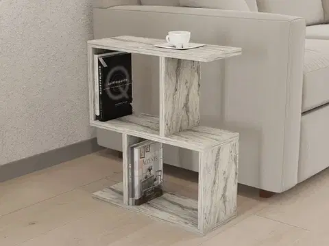 Odkládací stolek / Příruční stolek Zet - Freesia Marble