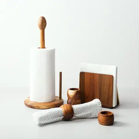 Kroužek na servítky Akát set 4 ks, o 5,7 cm – FLOW Wooden - 593710