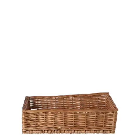 Hranatý proutěný košík na chléb 40 × 30 × 10 cm — Flow Wicker - 593683
