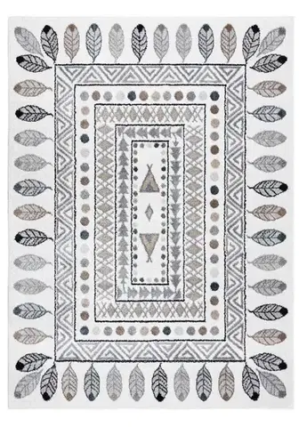 Dywany Łuszczów, Dětský kusový koberec Fun Teepee cream, 80x150, šedá, dětský pokoj