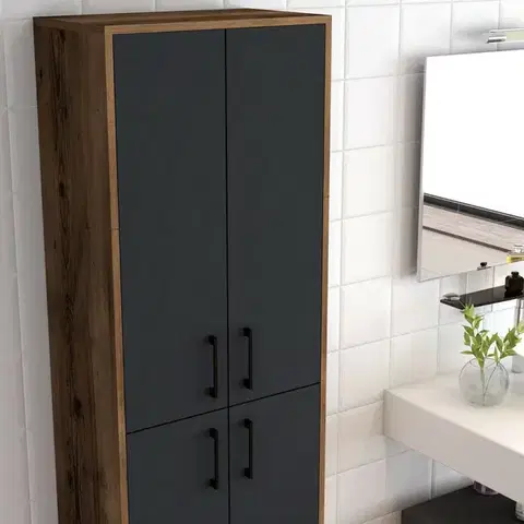 Skříň Berlin Walnut and Anthracite