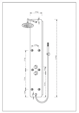 KERRA Panel sprchový s hydromasáží Cleo 5907548101006