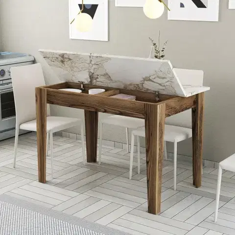 Kuchyňský stůl Kiev 506 - Walnut, White