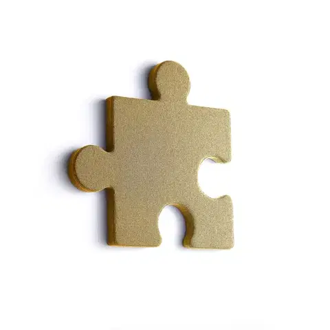 Akustický panel POLY, puzzle, 700x700x50 mm, nástěnný, žlutá