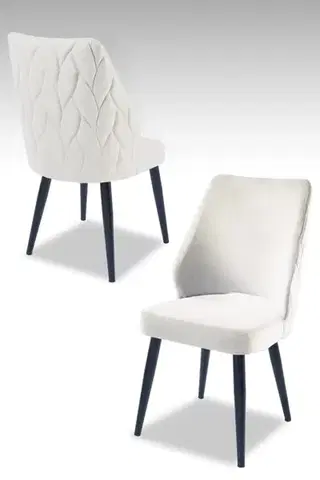 Sada židlí (2 kusy) Pufi - Cream, Black