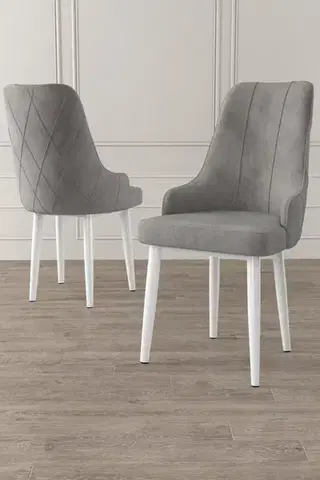 Sada židlí (6 kusů) Trex - Grey, White