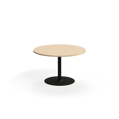 Stůl VERTICUS, Ø1200x720 mm, dub/černá