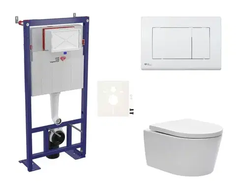 Cenově zvýhodněný závěsný WC set SAT do lehkých stěn / předstěnová montáž + WC SAT Brevis SIKOSSBR20 SIKOSSBR20