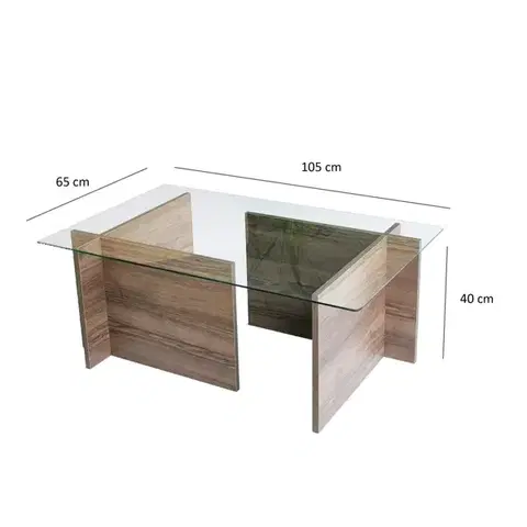 Konferenční stolek New Escape - Walnut