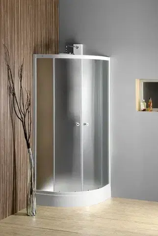 AQUALINE ARLEN čtvrtkruhová sprchová zástěna 900x900, sklo Brick BTR900