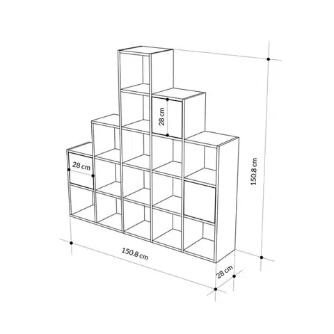 Knihovna Paleo - Sapphire, Oak