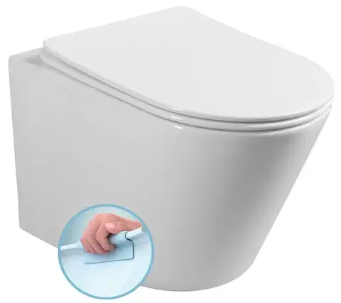 SAPHO PACO závěsná WC mísa, Rimless, 36x53cm, bílá PZ1012WR