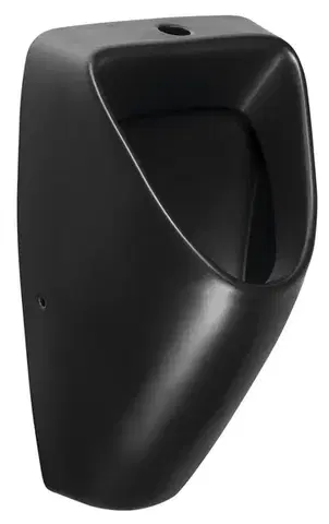 SAPHO SCHWARN BLACK keramický urinál, s horním přívodem vody, černá mat 201.702.6