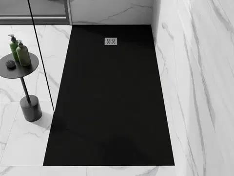 MEXEN Stone+ sprchová vanička obdélníková 180x70, černá 44707018