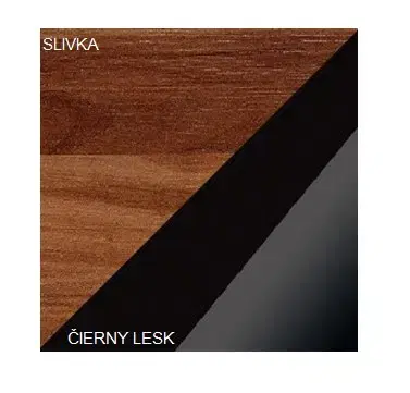 ArtCross Vitrína MAMBA | MAM 06 Barva: Švestka / černý lesk