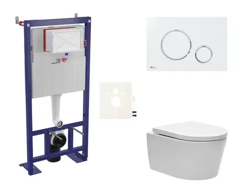 Cenově zvýhodněný závěsný WC set SAT do lehkých stěn / předstěnová montáž + WC SAT Brevis SIKOSSBR70 SIKOSSBR70