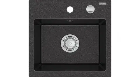Granitový dřez MEXEN MILO 435x410 mm černý