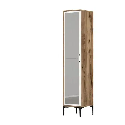 Šatní skříň Kumsal R - Walnut, White