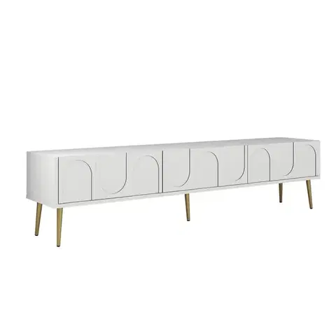 TV stolek Lyon 43 - White, Gold