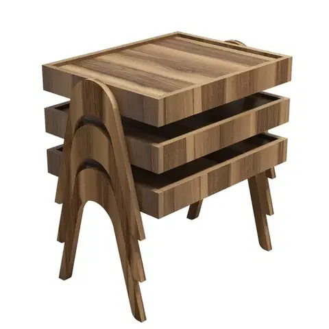 Sada odkládacích stolků (3 kusy) Roma - Walnut