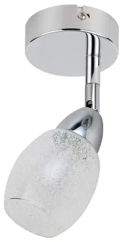 Nástěnné svítidlo 1X6W SMD kulatá hlava s vyměnitelným stínidlem, chrom/čiré, RICO