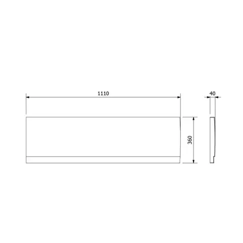 POLYSAN DEEP PLAIN čelní panel 110x36cm, levý 83648