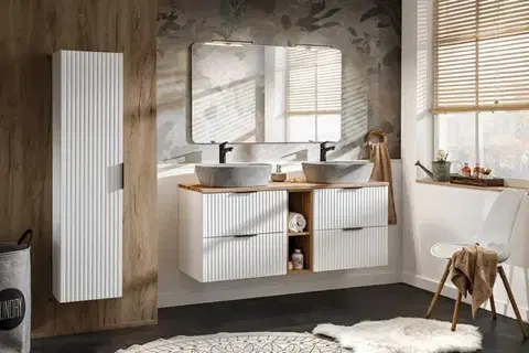COMAD Vysoká skříňka 1 dvířka ADEL WHITE 5907611654903