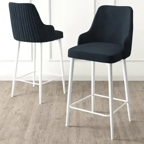 Bar Stool Set (4 Pieces) Enox - Anthracite, White
