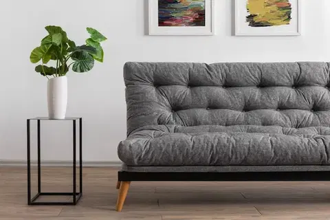 Trojmístná rozkládací pohovka Saki - Light Grey