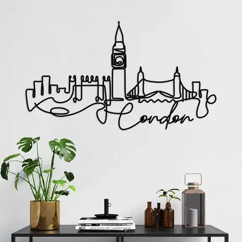 Dekorativní kovový doplněk na zeď London