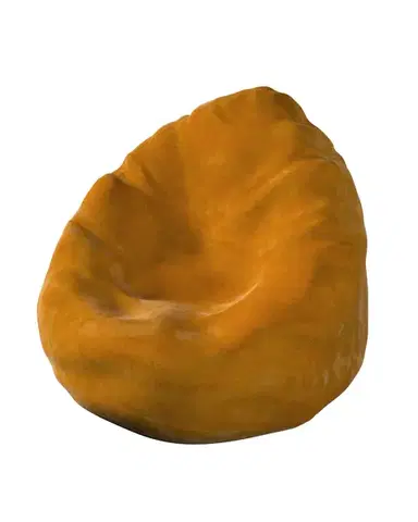 Sedací vak barva žlutá látka lesklé, sametová