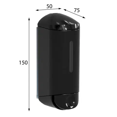 SAPHO SHOWER SMALL dávkovač tekutého mýdla 170ml, černá A94503